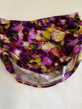Victoria's Secret Vintage Purple Multi Floral Swim Bottom Skirt